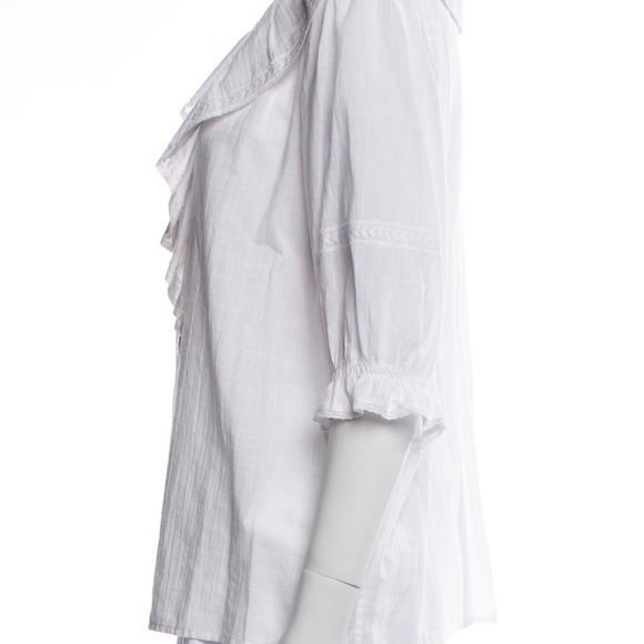 ba&sh White Ruffled Blouse - Picture 2 of 4